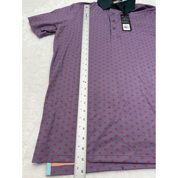 Greyson Purple Performance Polo Shirt - Picture 3 of 5